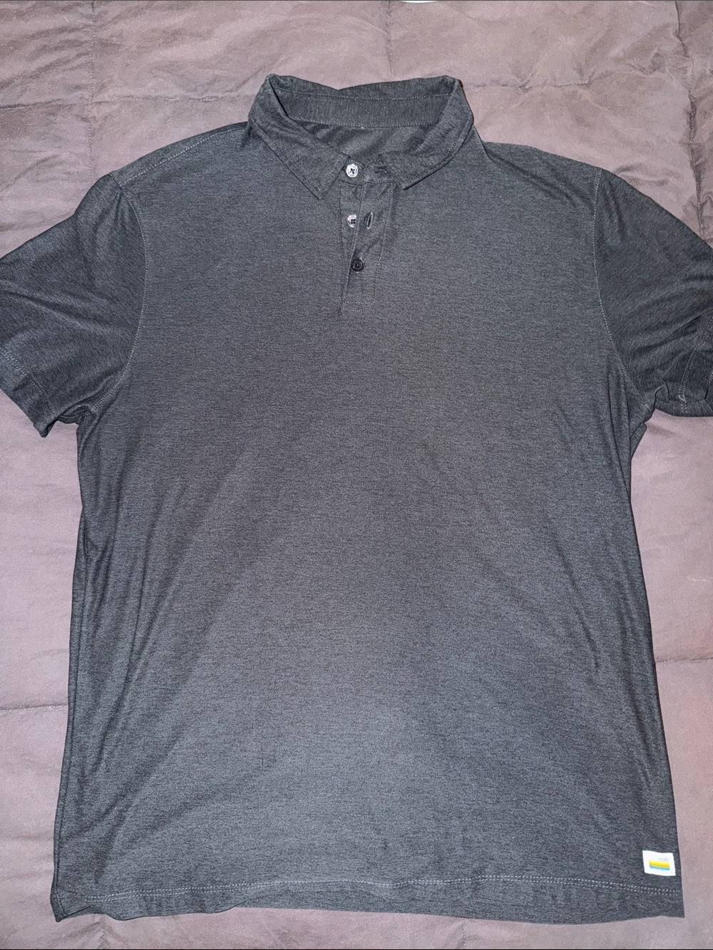 Men's Vuori Short Sleeve Polo Shirt Size M - Charcoal Gray